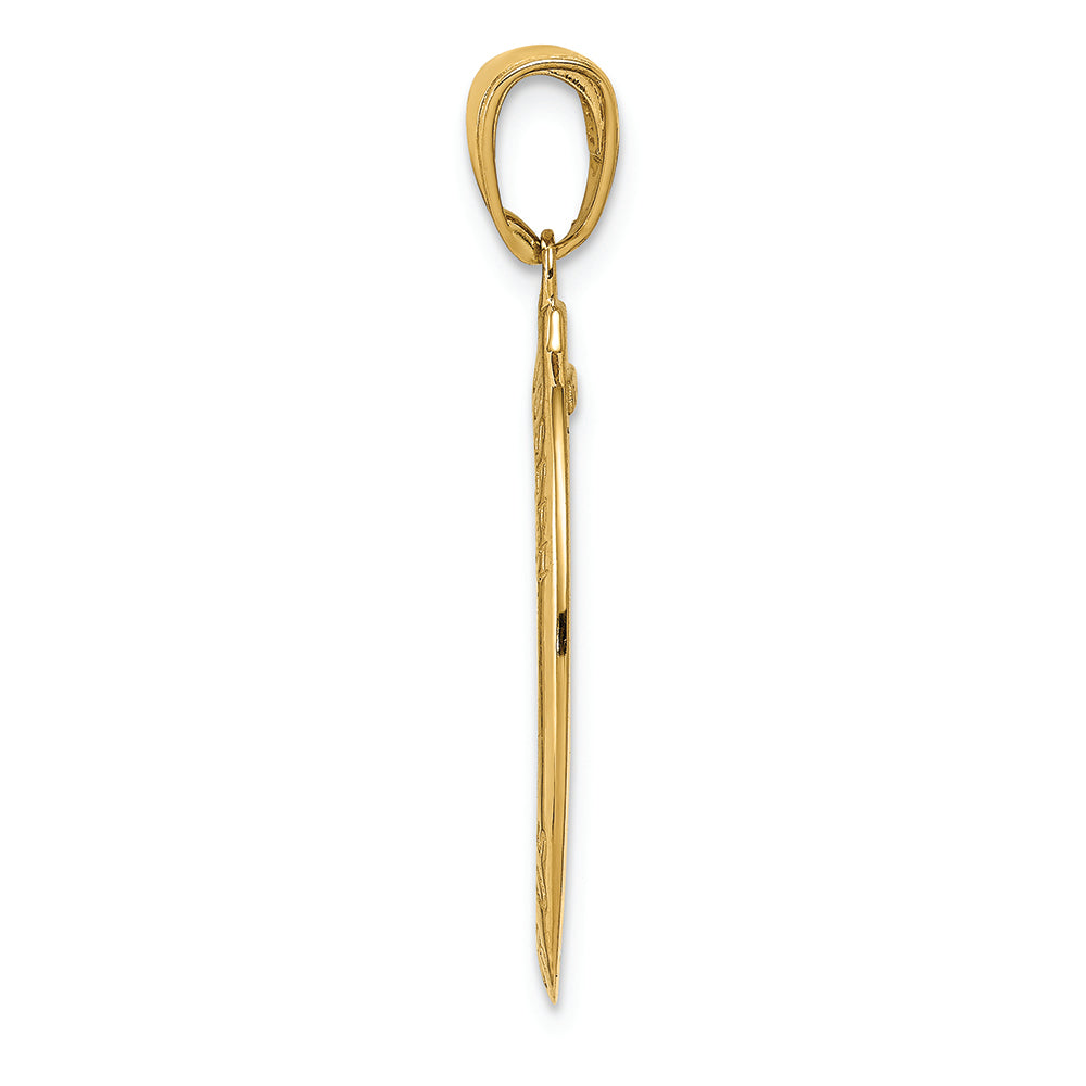 FJC Finejewelers 14k Yellow Gold Saint Joseph Medal Charm 15 x 31mm
