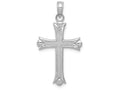 FJC Finejewelers 14k White Gold Fleur De Lis Cross Charm
