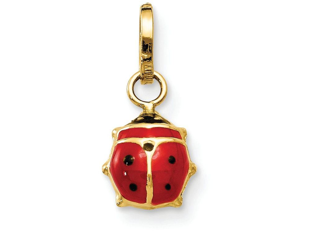 FJC Finejewelers 14k Yellow Gold Enameled Ladybug Charm