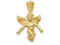 FJC Finejewelers 14k Yellow Gold Satin Bright Cut Angel Charm