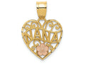 FJC Finejewelers 14k Two-tone Gold Nana Heart Charm