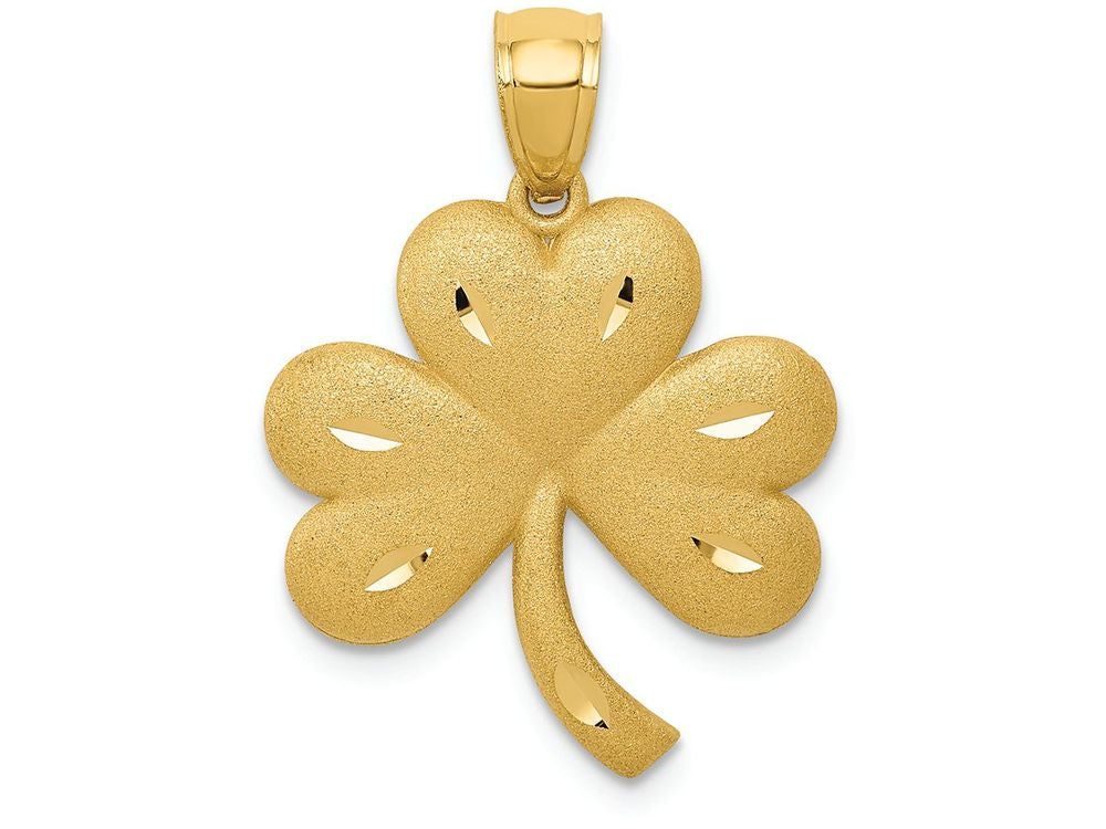 FJC Finejewelers 14k Yellow Gold Shamrock Charm 20 x 25mm