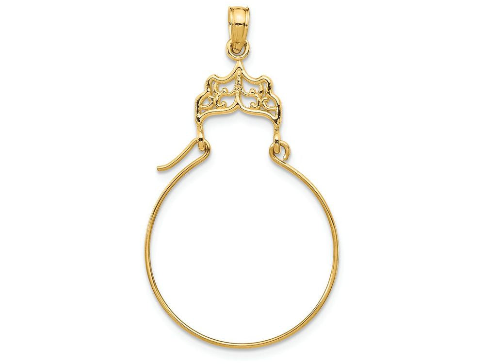 FJC Finejewelers 14k Yellow Gold Filigree Charm Holder