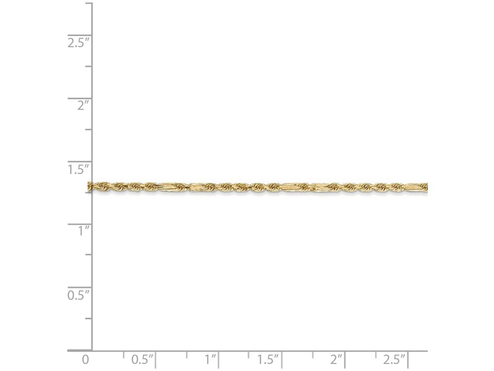 FJC Finejewelers 10 Inch 14k Yellow Gold 2.0mm Milano Rope Chain Ankle Bracelet