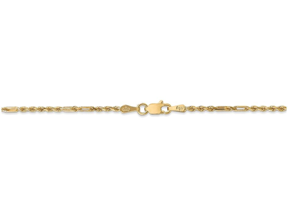 FJC Finejewelers 9 Inch 14k Yellow Gold 2.0mm Milano Rope Chain Ankle Bracelet (Smaller Ankles)