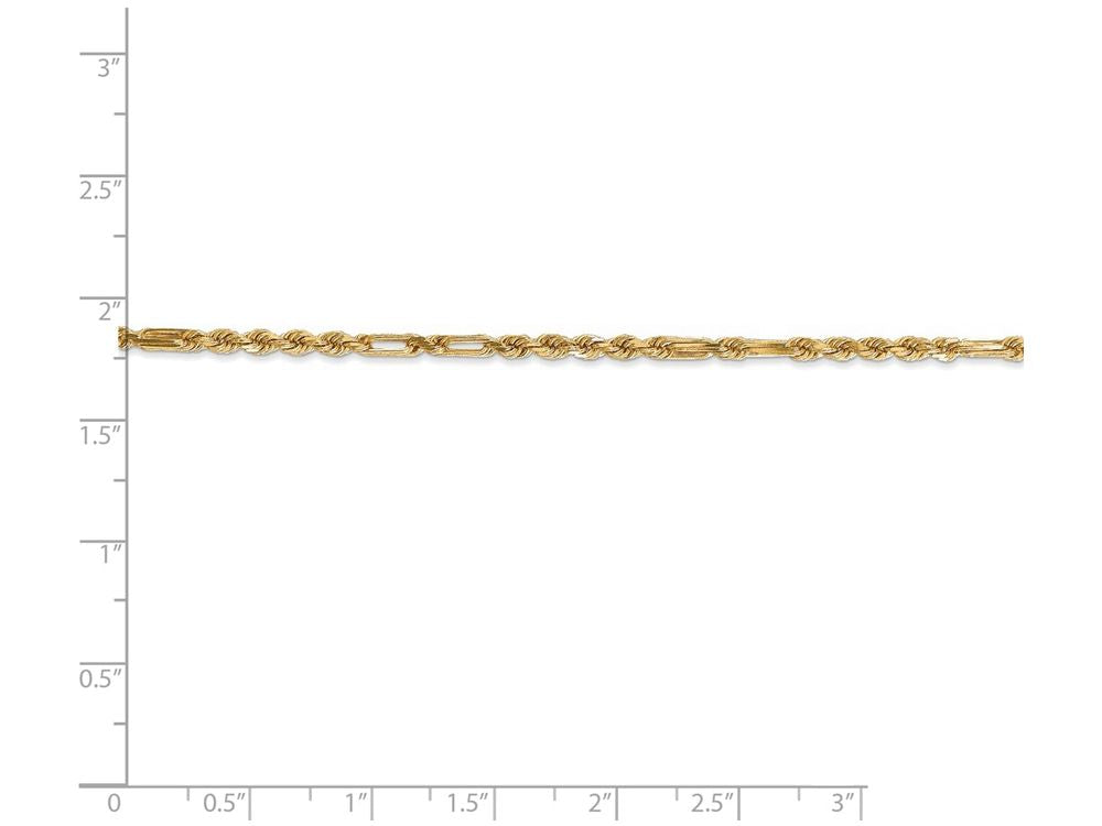 FJC Finejewelers 7 Inch 14k Yellow Gold 2.5mm Milano Rope Chain Bracelet