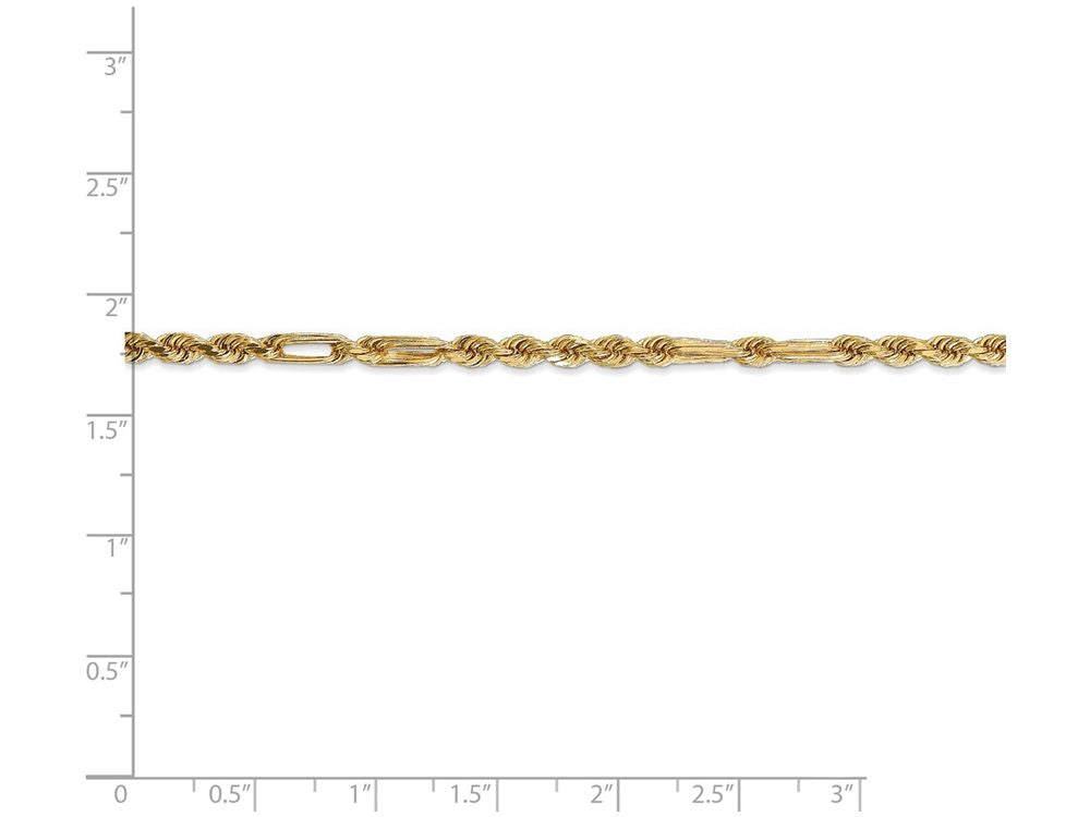 FJC Finejewelers 7 Inch 14k Yellow Gold 3.0mm Milano Rope Chain Bracelet
