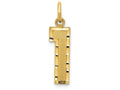 FJC Finejewelers 14k Yellow Gold Casted Medium Bright Cut Number 1 Charm
