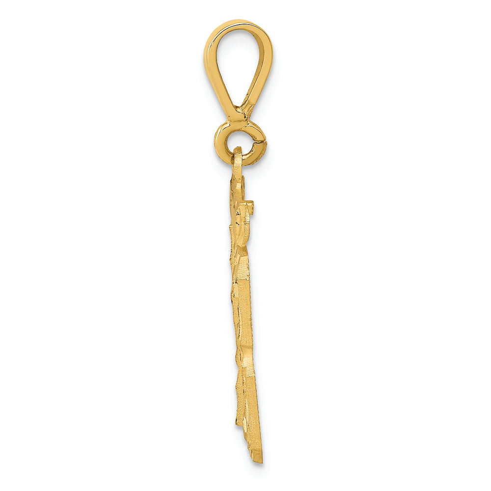 FJC Finejewelers 14k Yellow Gold Medium Bright Cut Number 13 Charm