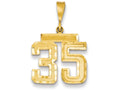 FJC Finejewelers 14k Yellow Gold Medium Bright Cut Number 35 Charm
