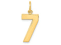 FJC Finejewelers 14k Yellow Gold Casted Medium Polished Number 7 Charm