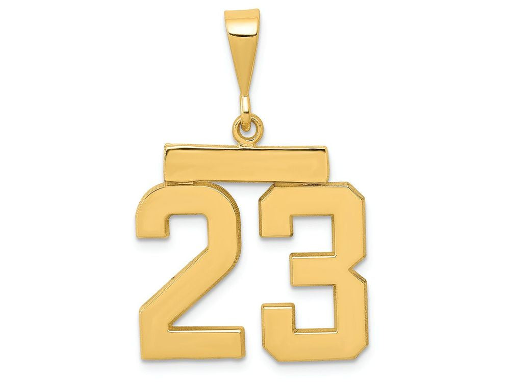 FJC Finejewelers 14k Yellow Gold Medium Polished Number 23 Charm