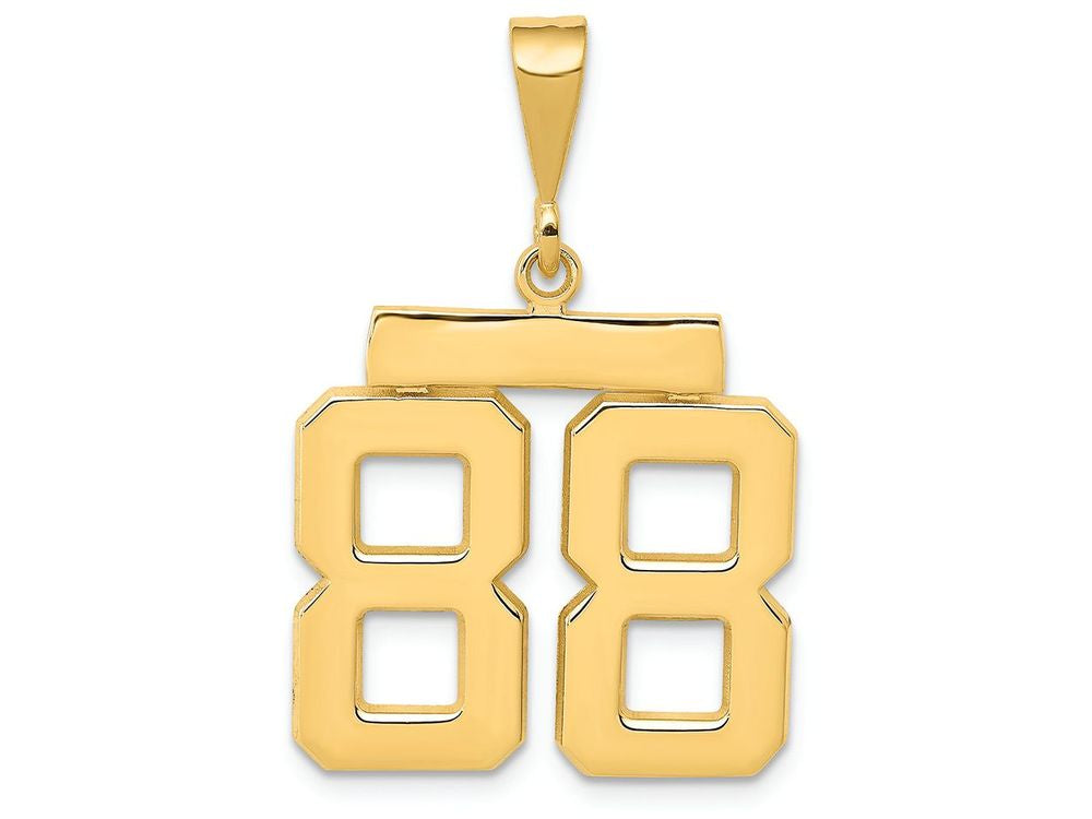 FJC Finejewelers 14k Yellow Gold Medium Polished Number 88 Charm