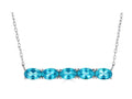 FJC Finejewelers Sterling Silver Necklace Pendant with 5 Oval Coated Paraiba Topaz Stones