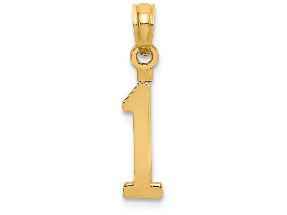 FJC Finejewelers 14k Yellow Gold 1"block Styl Charm