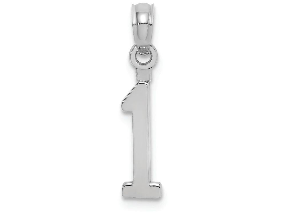 FJC Finejewelers 14k White Gold "1"block Style Charm