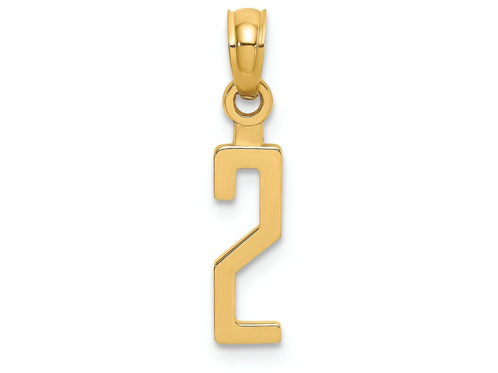 FJC Finejewelers 14k Yellow Gold 2"block Styl Charm