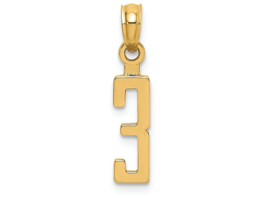 FJC Finejewelers 14k Yellow Gold 3"block Styl Charm