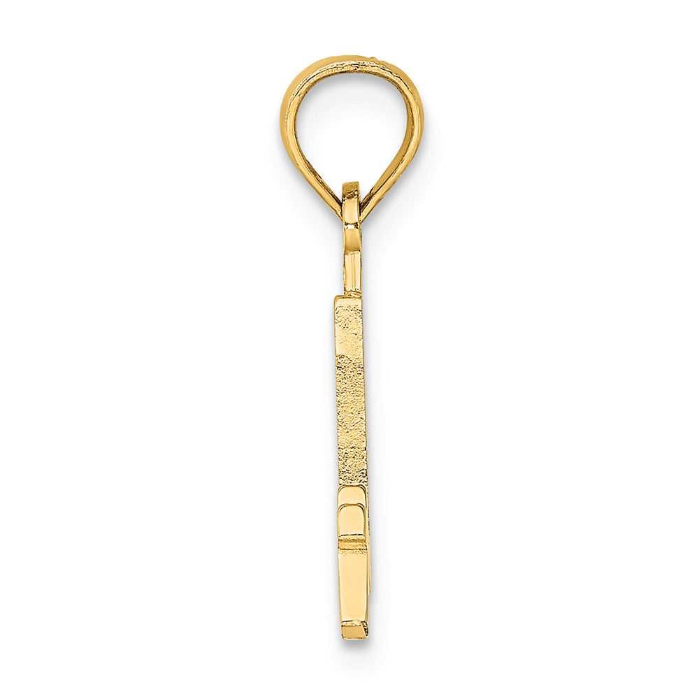 FJC Finejewelers 14k Yellow Gold 4"block Styl Charm