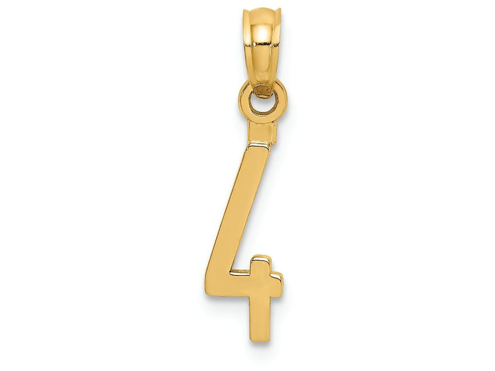 FJC Finejewelers 14k Yellow Gold 4"block Styl Charm