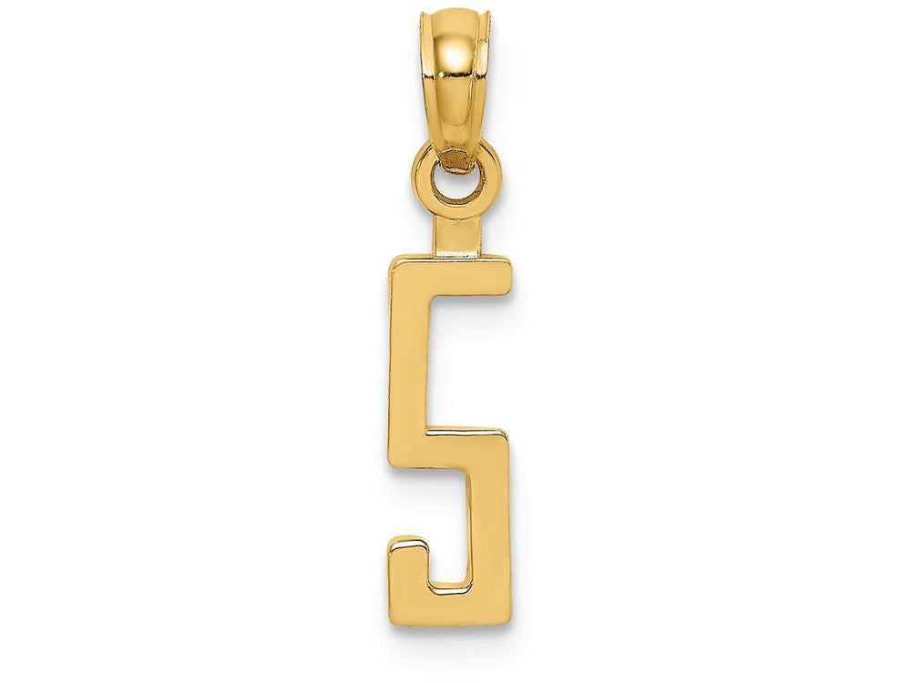 FJC Finejewelers 14k Yellow Gold 5"block Styl Charm