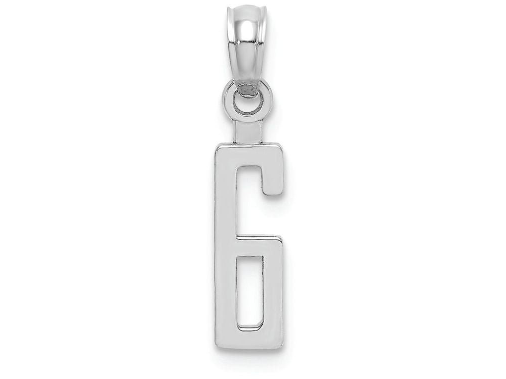 FJC Finejewelers 14k White Gold 6"block Styl Charm