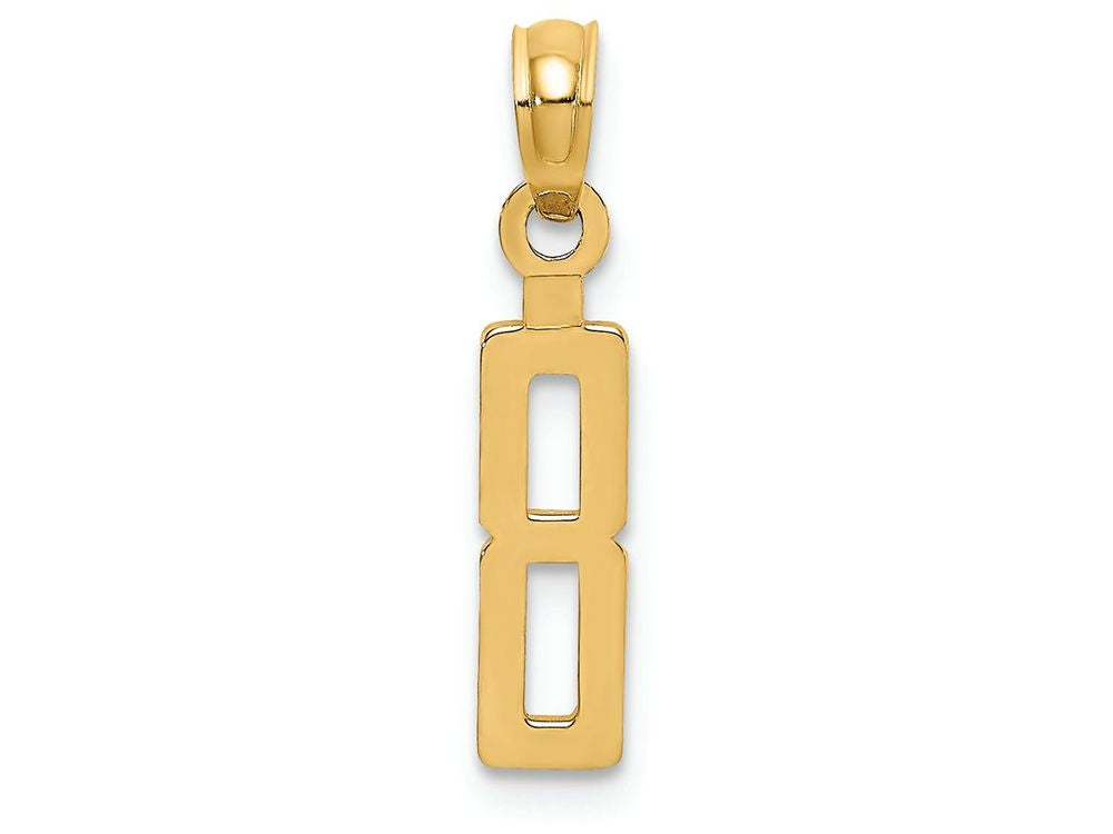 FJC Finejewelers 14k Yellow Gold 8"block Styl Charm