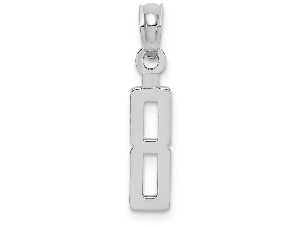 FJC Finejewelers 14k White Gold "8"block Style Charm