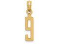 FJC Finejewelers 14k Yellow Gold Number 9 Block Style Charm