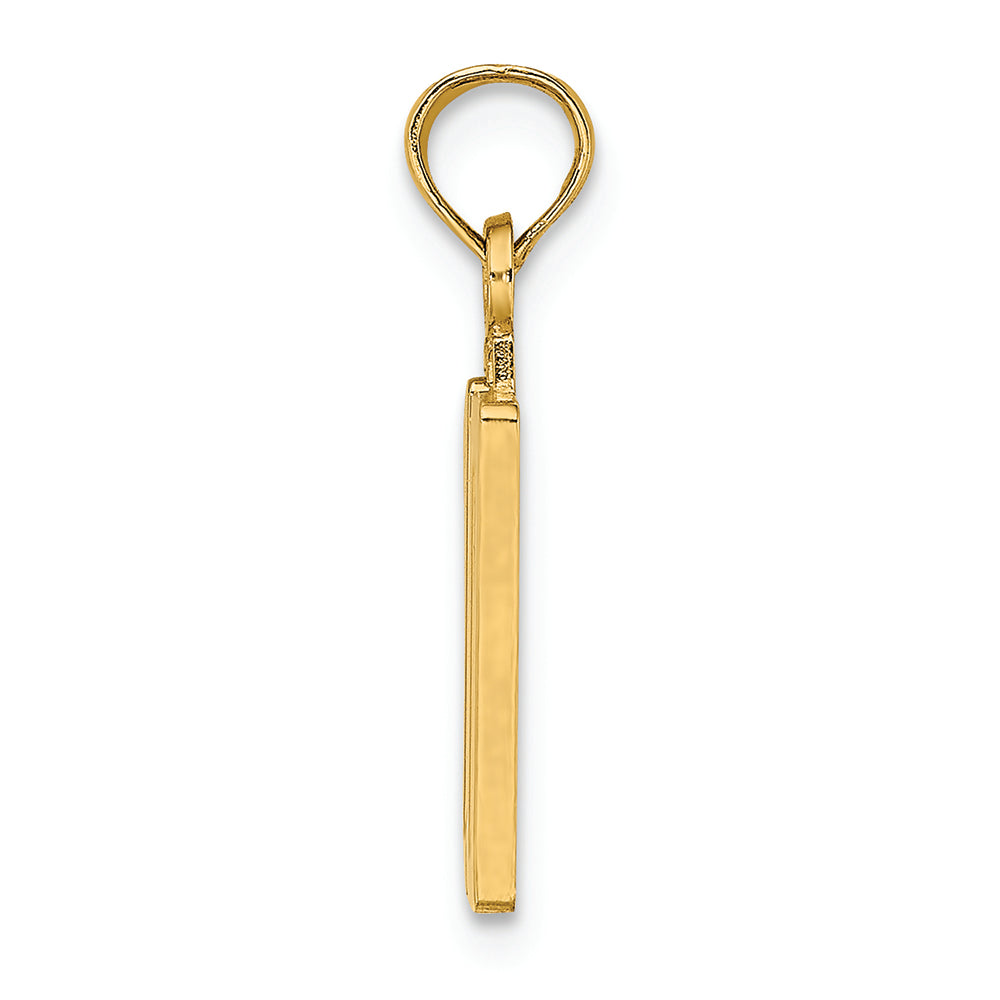 FJC Finejewelers 14k Yellow Gold 10"block Styl Charm