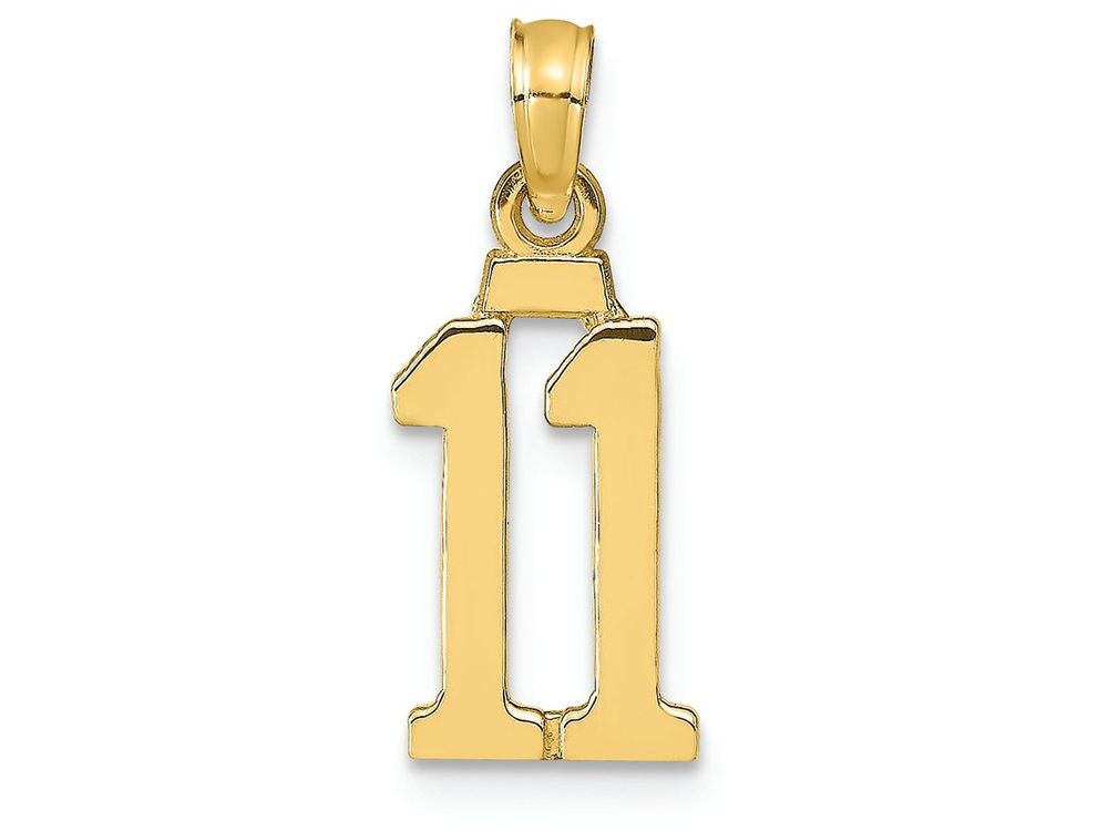 FJC Finejewelers 14k Yellow Gold 11"block Styl Charm