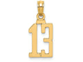 FJC Finejewelers 14k Yellow Gold 13"block Styl Charm