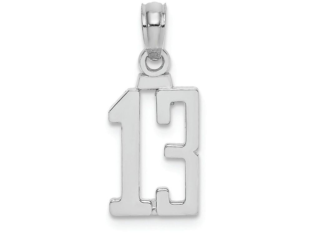FJC Finejewelers 14k White Gold "13"block Style Charm