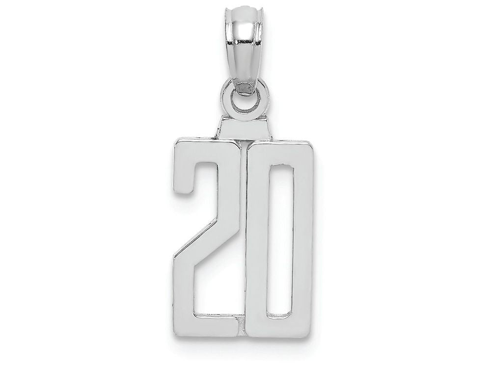 FJC Finejewelers 14k White Gold 20"block Styl Charm