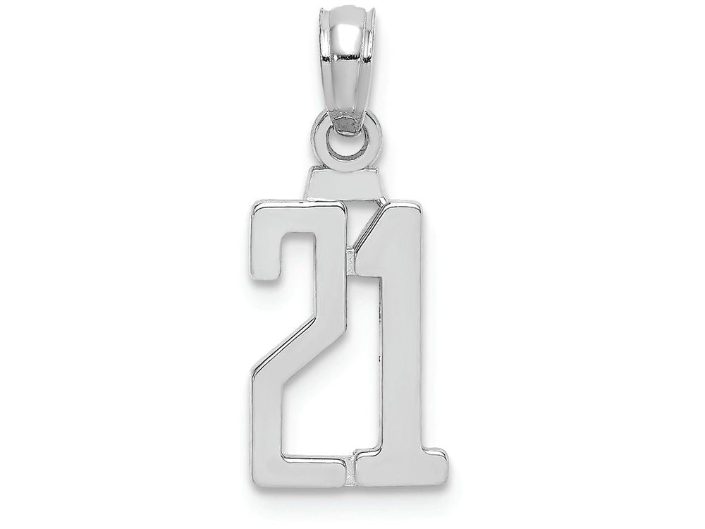 FJC Finejewelers 14k White Gold 21"block Styl Charm