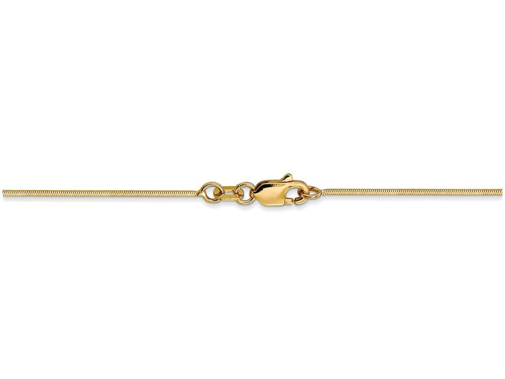 FJC Finejewelers 9 Inch 14k Yellow Gold .80mm Octagonal Snake Chain Ankle Bracelet (Smaller Ankles)
