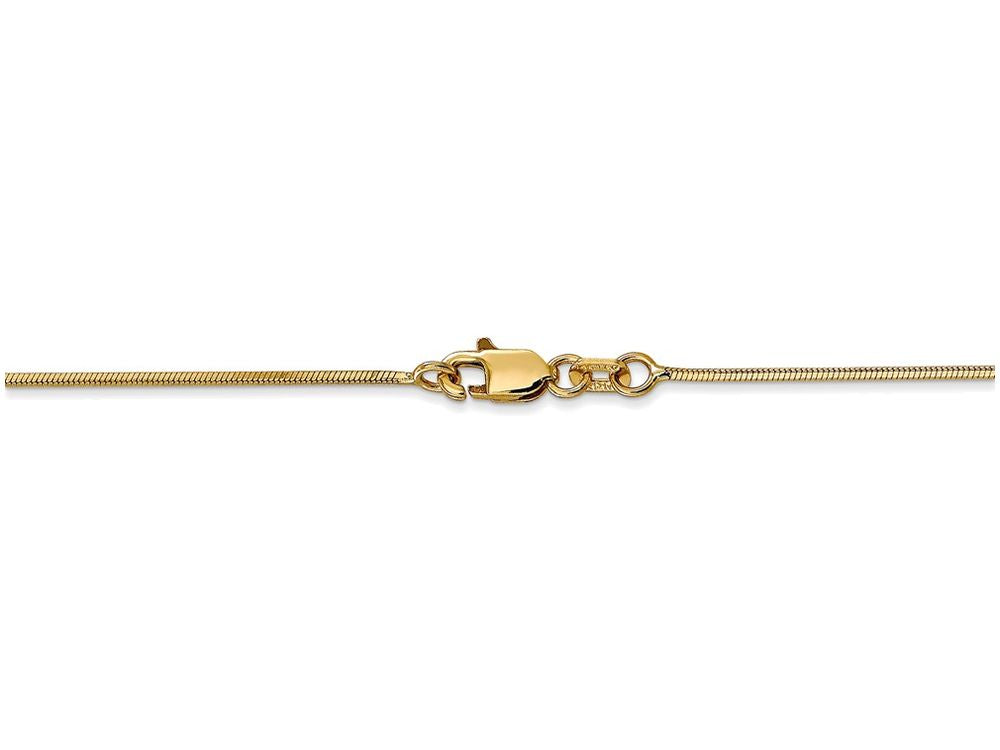 FJC Finejewelers 9 Inch 14k Yellow Gold 1.00mm Octagonal Snake Chain Ankle Bracelet (Smaller Ankles)