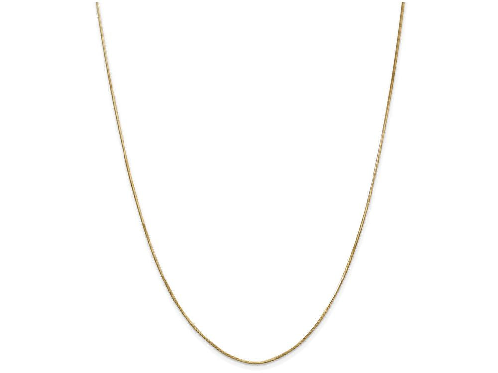 FJC Finejewelers 9 Inch 14k Yellow Gold 1.00mm Octagonal Snake Chain Ankle Bracelet (Smaller Ankles)