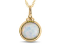 FJC Finejewelers 8mm Round Bezel Set Created Opal Pendant Necklace - Chain Included