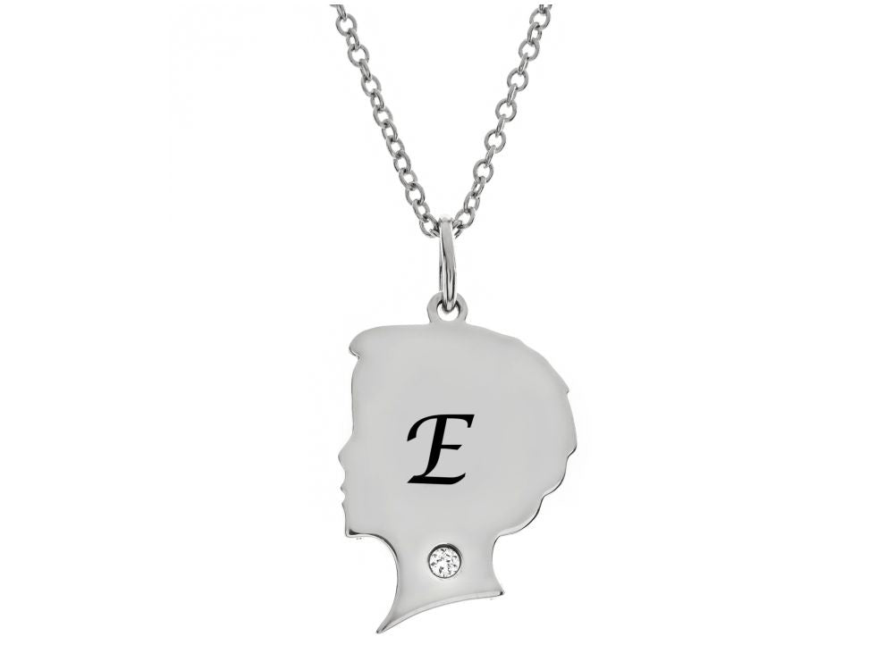 FJC Finejewelers Themed Boy Personalized Initial E Alphabet Pendant Necklace with CZ  18 Inch Adjustable Chain