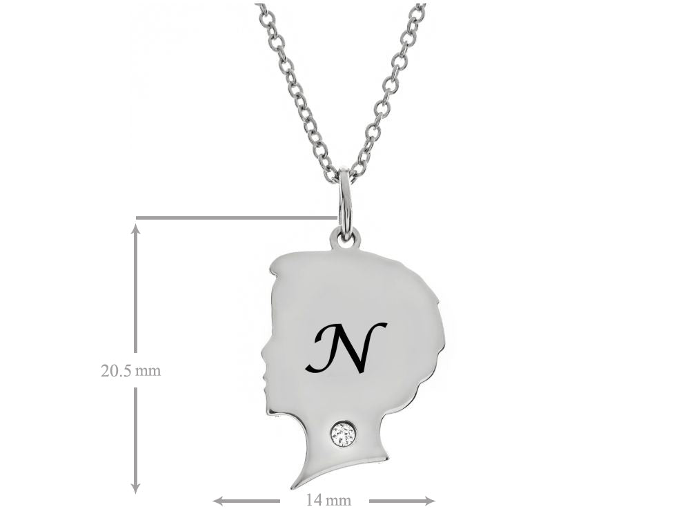 FJC Finejewelers Themed Boy Personalized Initial N Alphabet Pendant Necklace with CZ  18 Inch Adjustable Chain