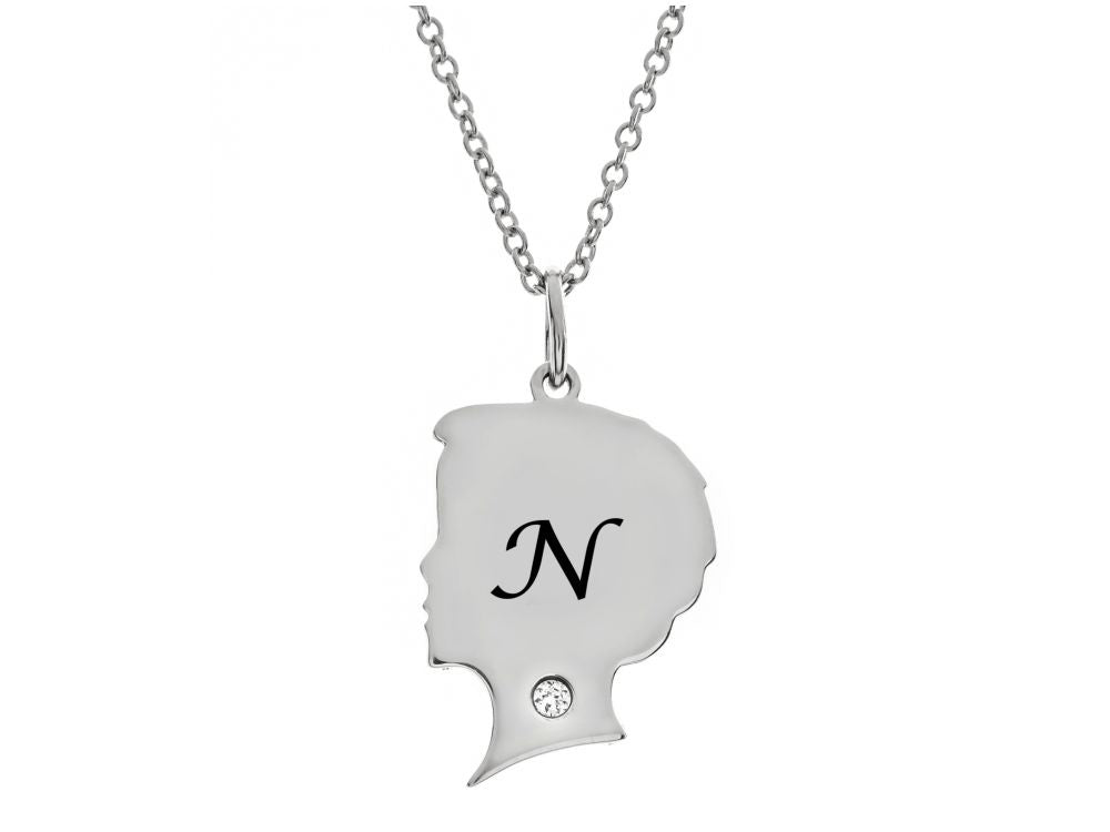 FJC Finejewelers Themed Boy Personalized Initial N Alphabet Pendant Necklace with CZ  18 Inch Adjustable Chain