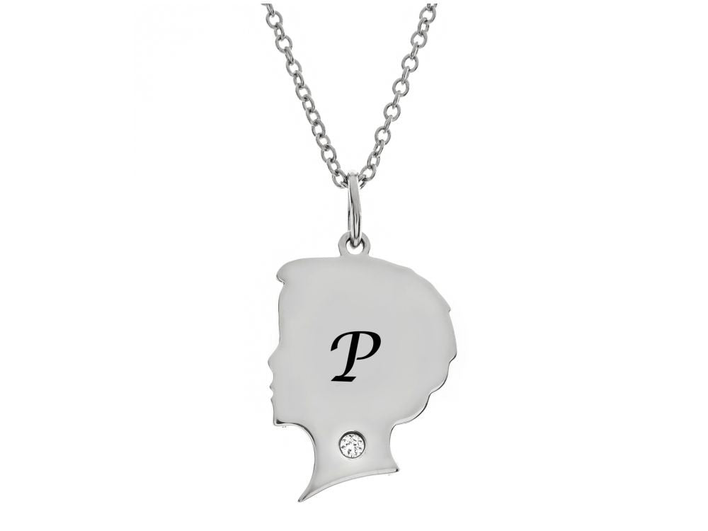 FJC Finejewelers Themed Boy Personalized Initial P Alphabet Pendant Necklace with CZ  18 Inch Adjustable Chain