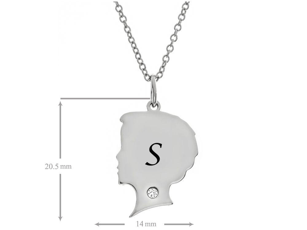 FJC Finejewelers Themed Boy Personalized Initial S Alphabet Pendant Necklace with CZ  18 Inch Adjustable Chain