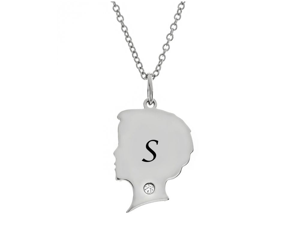 FJC Finejewelers Themed Boy Personalized Initial S Alphabet Pendant Necklace with CZ  18 Inch Adjustable Chain
