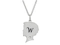 FJC Finejewelers Themed Boy Personalized Initial W Alphabet Pendant Necklace with CZ  18 Inch Adjustable Chain