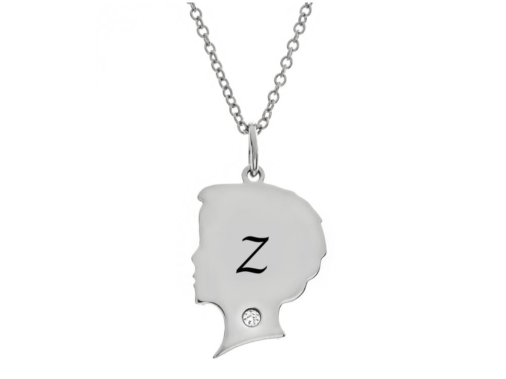 FJC Finejewelers Themed Boy Personalized Initial Z Alphabet Pendant Necklace with CZ  18 Inch Adjustable Chain