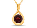 FJC Finejewelers 7mm Round Garnet Twist Pendant Necklace - Chain Included