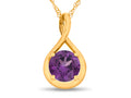 FJC Finejewelers 7mm Round Simulated Alexandrite Twist Pendant Necklace - Chain Included