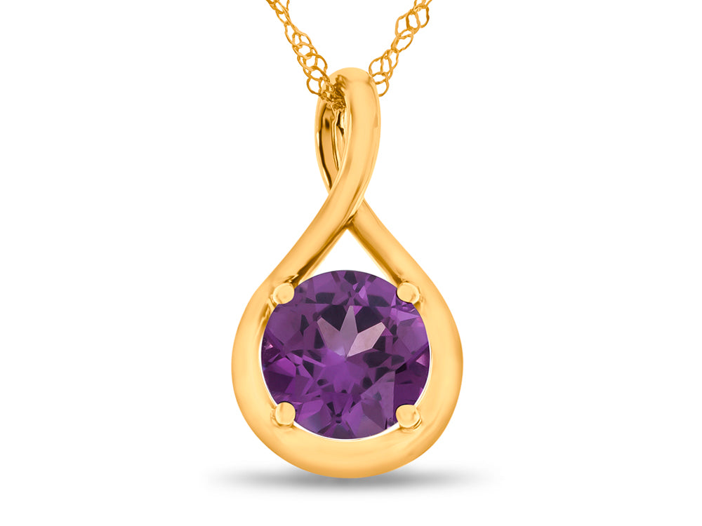 FJC Finejewelers 7mm Round Simulated Alexandrite Twist Pendant Necklace - Chain Included
